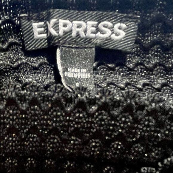 Express Strapless Black Bandage Crop Top - Picture 2 of 8